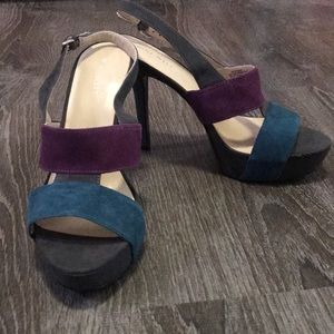 Nine West suede sling backs